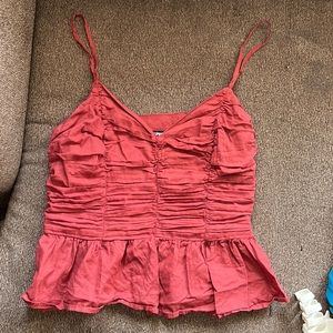 Express brand peplum top with adjustable spaghetti straps